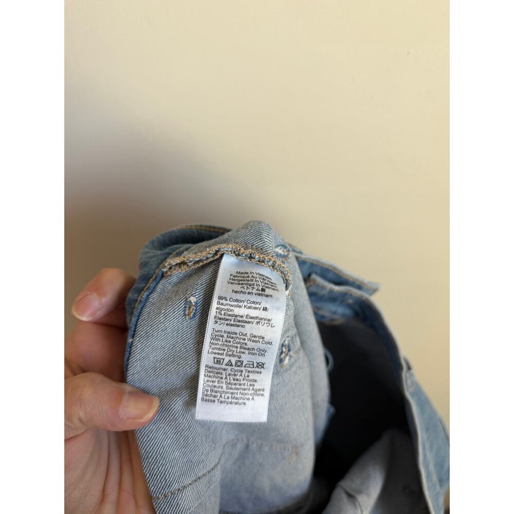 J. Crew High Waisted Button Fly Point Sur Denim Wide Leg Crop Jeans Blue 25P - Picture 9 of 10